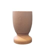 Image of Set of 4 Egg Cups - Solid Wood Classic Design Breakfast Gadget 7cm