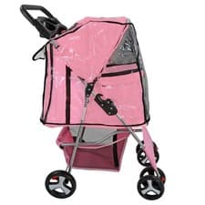 Image of Pet Stroller Dog Cat Puppy Pram Pushchair Travel Cart Jogging Buggy Carrier
