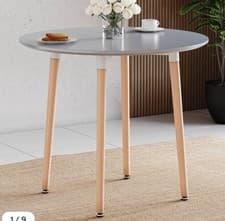 Image of Vida Designs Batley 4 Seater Round Dining Table Grey