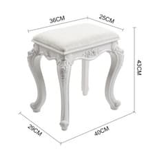 Image of Dressing Table Stool Makeup Vanity Chair Thick Soft Padded Cushion Piano Seat