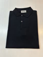 Image of Brand New John Smedley Cpayton Short Sleeve Polo Shirt In Black Size L