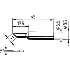 Image of Ersa Soldering Tip Bevelled ERSADUR 1.50mm 1pc