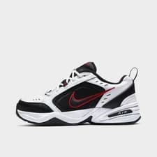 Image of Men's Nike Air Monarch IV Casual Shoes White/Black/Varsity Red 415445 101