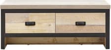 Image of BOSTON 2 DRAWER COFFEE TABLE OAK loft studio apartment furniture