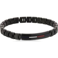 Image of TOMMY HILFIGER Mens Bracelet DRESSED UP 2790312 Stainless Steel Black