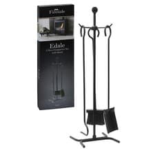 Image of JVL Edale Contemporary Fireside Companion Set, 3 Piece