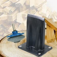 Image of Kindling Splitter Firewood Wedge Log Splitting Wood Stump Split + Sharpener