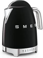 Image of Smeg KLF04BLUK Variable Temperature Kettle 1.7L/3Kw with 3D Logo S/Steel Black