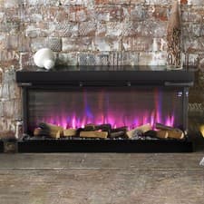 Image of Electric Fireplace Panoramic Media Fire 40/50/60in Standing Insert LED Fireplace