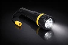 Image of Large Heavy Duty Torch Rubber LED Flashlight Water Resistant Light 2x D Battery