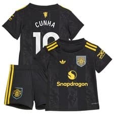 Image of Manchester United adidas Third Babykit 2025-26 with Cunha 10 printing