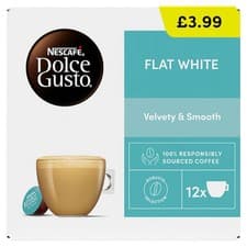Image of Nescafé Dolce Gusto Flat White Coffee Pods x12 (6 Servings)