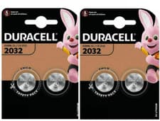 Image of 4 x 2032 DURACELL CR 2032 3V Lithium Coin Cell Battery Batteries