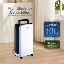 Image of Compact dehumidifier for home and small offices, 10Litre/Day, smart compressor