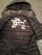 Image of Superdry Men's Puffer Jacket Fuji With Hood  Actual Size Large Never Worn