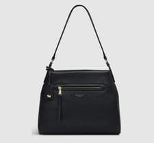 Image of Radley London Pickwick Black Leather Handbag with Dust Bag