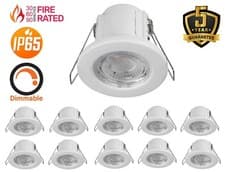 Image of 10X 5W Fire Rated LED Dimmable Down light Spot lights IP65 white WarmWhite 3000k