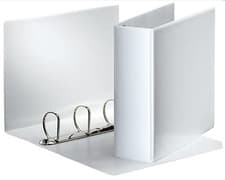 Image of A4 4 D Ring Binder Presentation 65mm Capacity Front and Side Clear Cover White