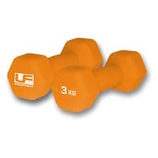 Image of Urban Fitness Hex Dumbbells Neoprene Covered 2 x 3.0kg - Orange (Pair)