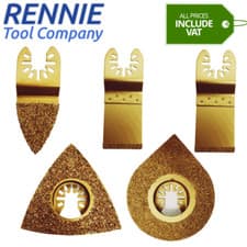 Image of 5 x Carbide Oscillating Multi Tool Blades Set For Grouting Multitool Blades