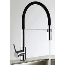 Image of Deva Montacute Pull Out Mono Mixer Kitchen Tap Chrome Spray Sink UK Modern Plus