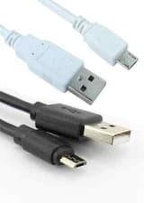 Image of USB 2.0 A to MICRO B CABLE Male / Male WHITE or BLACK 0.5m 1m 1.8m 3m 5m