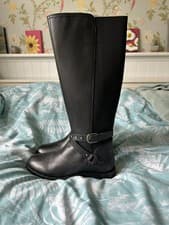 Image of  Black Leather knee high  boots Size 7 Brand New Hotter boots 