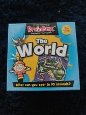 Image of BrainBox The World Edition Fast Paced Family Quiz Trivia Card Game FREE POSTAGE