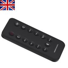 Image of Ergonomic Hitachi Replacement Remote Control - Black Soundbar Universal Remote