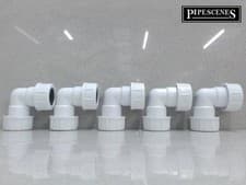 Image of 5 x McALPINE Universal Overflow Pipe Elbow Bend fits 19-23mm 3/4" Pipe R2M