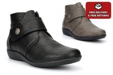 Image of Womens Wide Fit Boots Ladies Boots Womens Ankle Boots Extra Wide Boots EE Width
