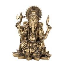 Image of Hindu Ganesha Statue Elephant God Figurine Decoration Resin Souvenirs Gifts