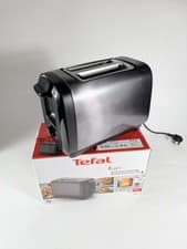Image of Tefal Subito 2 Slice Toaster 7 Browning Levels Defrost Reheat Black TT5S08G0