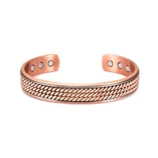 Image of Twisted Pure Copper Bracelets Men 12Mm Health Energy Magnetic Bangles Benefits A