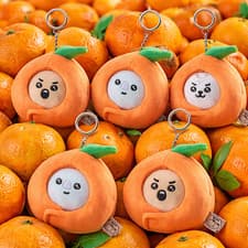 Image of 10 cm Anime Cartoon Bt21 CHIMMY COOKY Plush Toy Creative New Orange - UK Seller