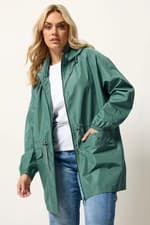 Image of YOURS Curve Plus Size Drawstring Lightweight Parka Jacket