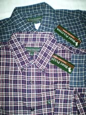 Image of Bert Pulitzer Men's L 26X31 Collector's Edition Plaid Long Sleeve Shirts NWT *Y