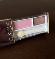Image of Clinique All About Eye Shadow Duo Set 13 Strawberry Fudge Brown Pink New 1.3g