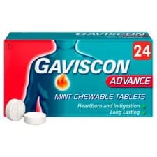 Image of Gaviscon - Advance - Mint Chewable - 24 Tablets