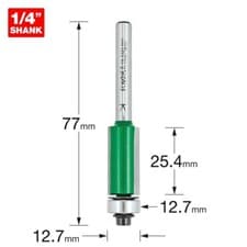 Image of C116X1/4TC - 1/4 Shank Self guided trimmer 12.7mm diameter of Trend