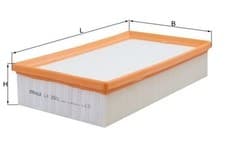 Image of MAHLE LX3502 Air Filter Insert 290mm Length Fits Audi Cupra Seat Skoda VW