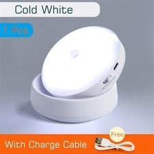 Image of Magnetic LED Night Light USB Rechargeable Motion Sensor Lamp for Bedside Cabinet