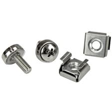 Image of StarTech.com M5 Mounting Screws and Cage Nuts for Server Rack Cabinet - Pack of