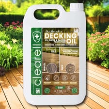 Image of Clearell 5L DECKING OIL | Clear Natural Wood UV Protection Treatment 5 Litres