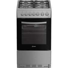Image of Indesit I5G3PMX Free Standing Dual Fuel Cooker with Gas Hob 50cm Stainless