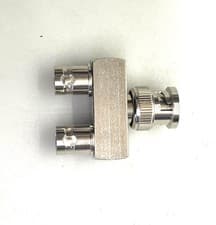 Image of 2 x BNC Male Plug to 2 BNC Female Sockets Splitter For CCTV Etc