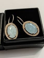 Image of Thomas Sabo  Oval Blue Stone Earings - See Description 