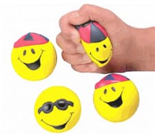 Image of Set of 2 Goofy Smile Face Stress Balls (Free Shipping with 6 Purchases)