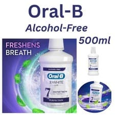 Image of Oral-B 3D white luxe Alcohol-Free Mouthwash Mint Perfection 500ml