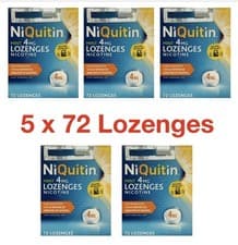 Image of NiQuitin Mint 4 mg Lozenges 5 x 72 Lozenges (360 in Total) BB 09/2026